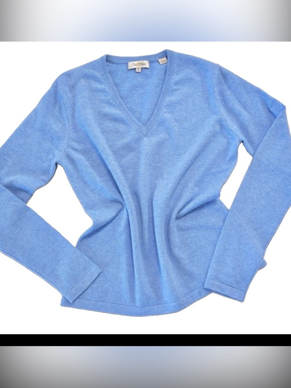 Peter Millar Women’s  Kalos Golf 100% Cashmere Sweater V-Neck Blue Size Medium